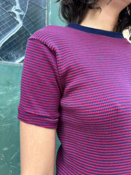 Vintage 1960's - 70's Ribbed Cotton T-Shirt