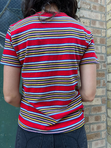 Vintage 1960's - 70's Striped Cotton T-Shirt