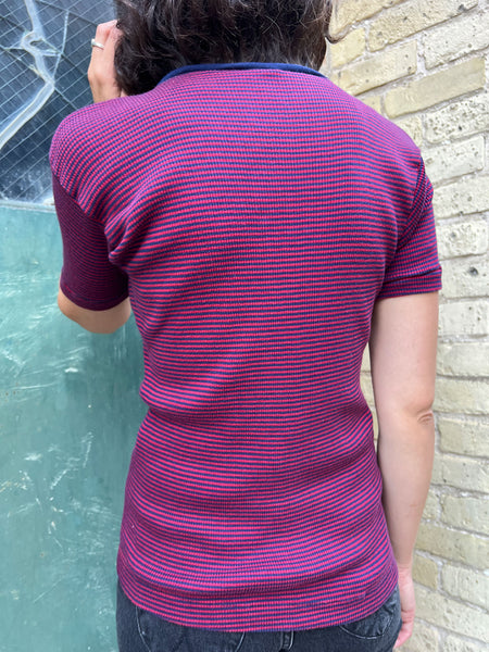 Vintage 1960's - 70's Ribbed Cotton T-Shirt