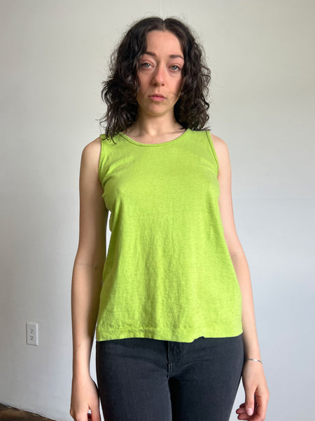 Vintage 1960's Lime Green Tank Top