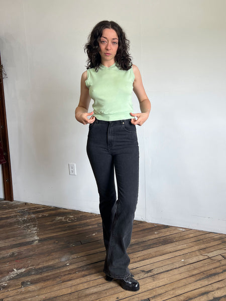 Vintage 1950's Light Green Cotton Tank Top