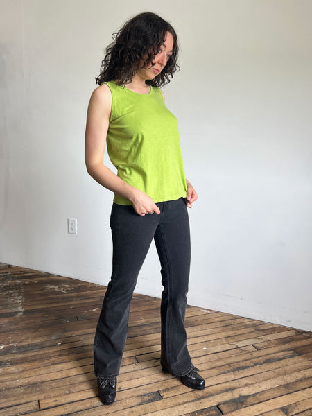 Vintage 1960's Lime Green Tank Top