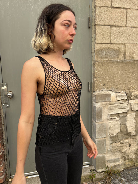 Vintage 1970's Beaded Tank Top