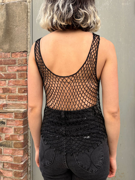 Vintage 1970's Beaded Tank Top