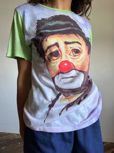 Vintage 1970's Sad Clown T Shirt
