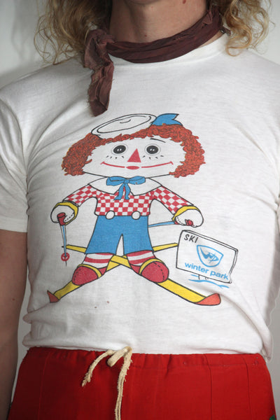 Vintage 1960's Raggedy Andy Ski T-Shirt