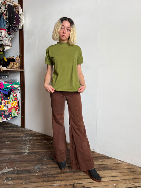 Vintage 1960's Mod Short Sleeved Turtleneck Shirt