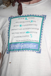 Vintage SEVENTH GENERATION T Shirt Thrashed Hippie