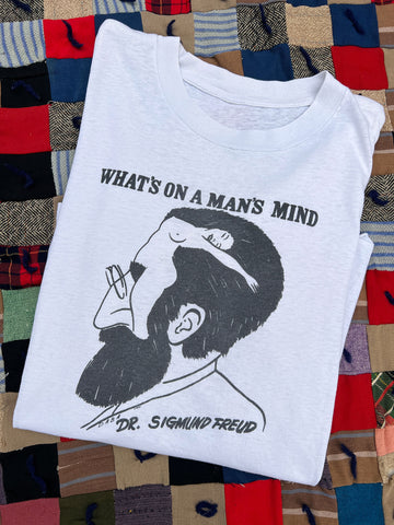 Vintage 1970's 1980's Sigmund Freud T-Shirt, What's On A Man's Mind