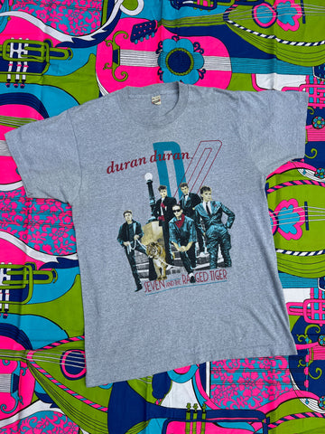 Vintage 1980's Duran Duran T Shirt, Band Tee, Seven and the Ragged Tiger
