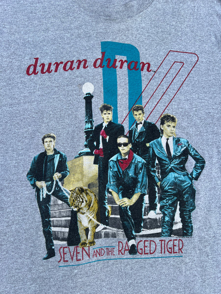 Vintage 1980's Duran Duran T Shirt, Band Tee, Seven and the Ragged Tiger
