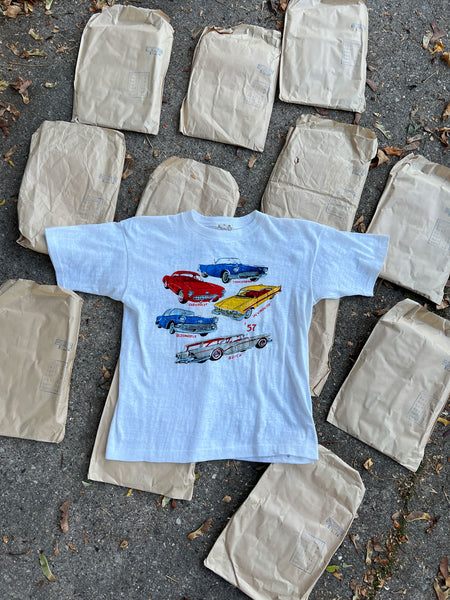 Vintage Early 1960's Dead Stock Car T- Shirt