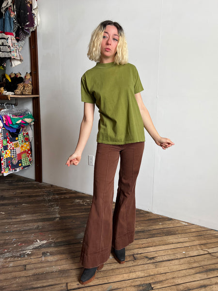 Vintage 1960's Mod Short Sleeved Turtleneck Shirt