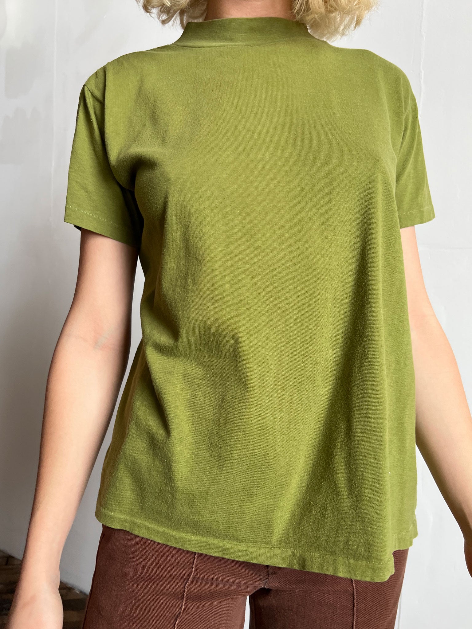 Vintage 1960's Mod Short Sleeved Turtleneck Shirt