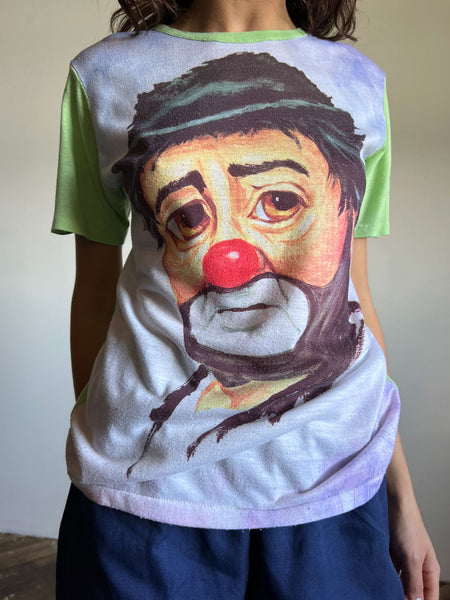 Vintage 1970's Sad Clown T Shirt