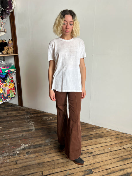 Vintage White T-Shirt, Hanes, Cotton, 1960's