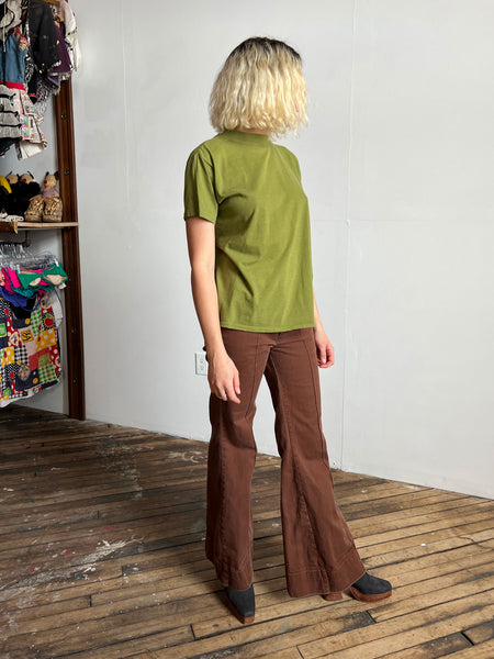 Vintage 1960's Mod Short Sleeved Turtleneck Shirt