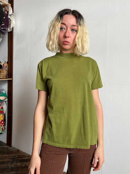 Vintage 1960's Mod Short Sleeved Turtleneck Shirt