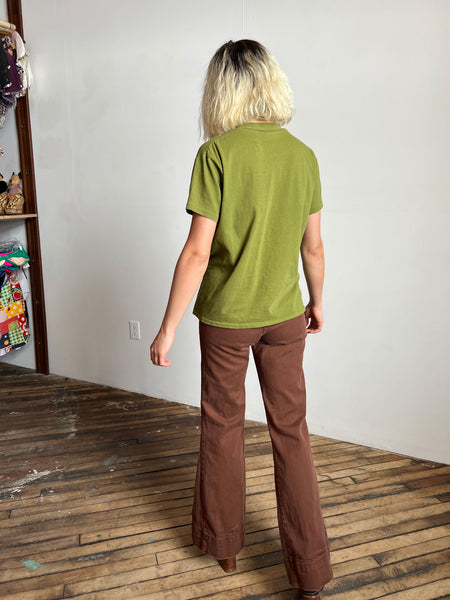 Vintage 1960's Mod Short Sleeved Turtleneck Shirt