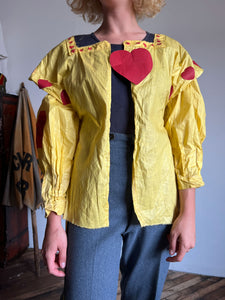 Vintage 1920's - 1930's Yellow Heart Costume Top