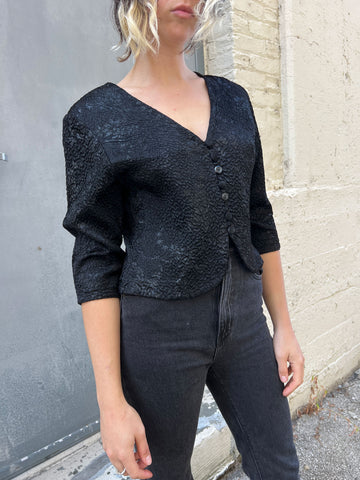 Vintage 1930's Black Blouse