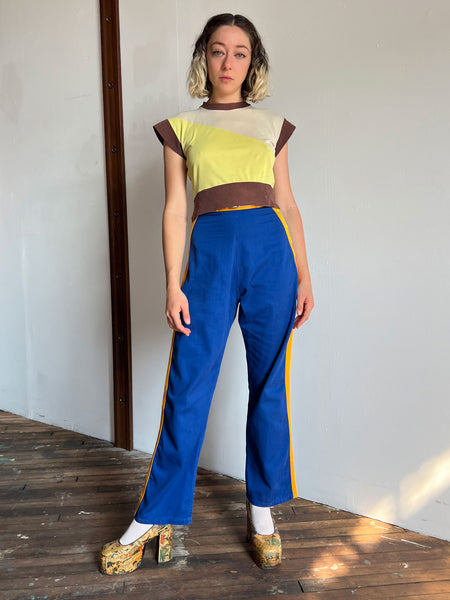 Vintage 1940's Dayglow Rayon Jersey - Cotton Tee