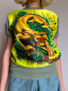 Vintage 1940's Day Glo Panther Shirt