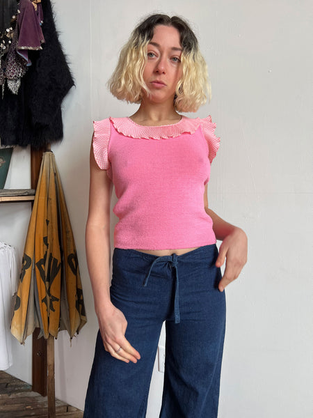 Vintage 1960's Pink Ruffled T-Shirt