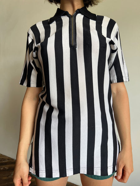 Vintage 1940's - 1950's Black and White Striped Jersey