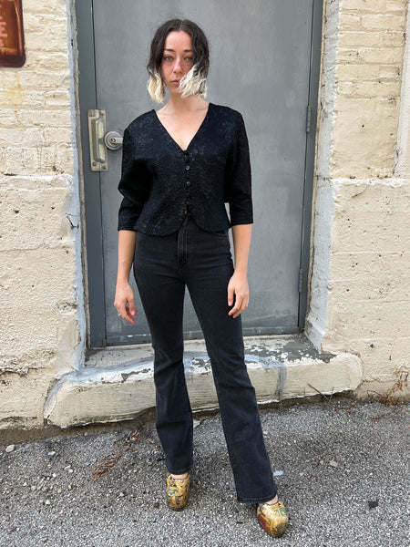 Vintage 1930's Black Blouse