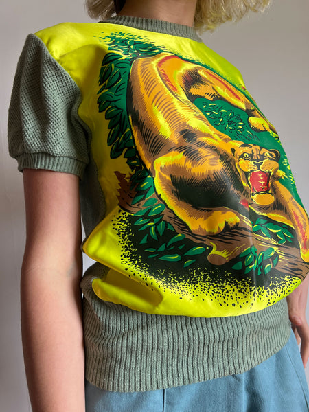Vintage 1940's Day Glo Panther Shirt