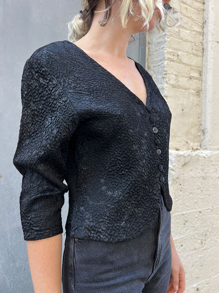 Vintage 1930's Black Blouse