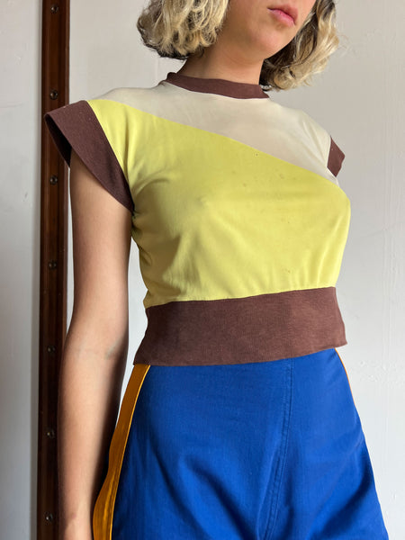 Vintage 1940's Dayglow Rayon Jersey - Cotton Tee