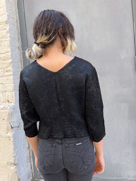 Vintage 1930's Black Blouse