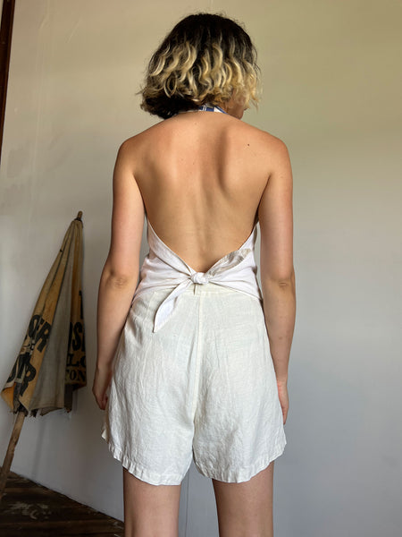 Early Vintage 1920's - Early 1930's Deco Halter Top, Beach Pajamas