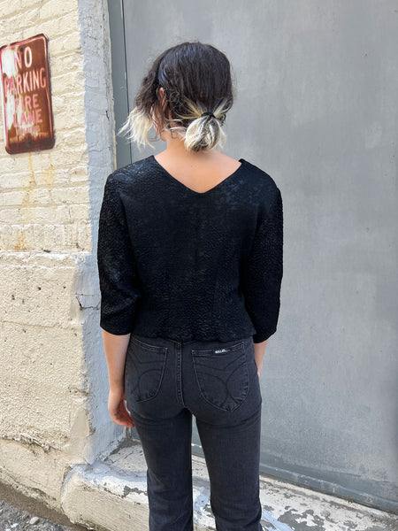 Vintage 1930's Black Blouse