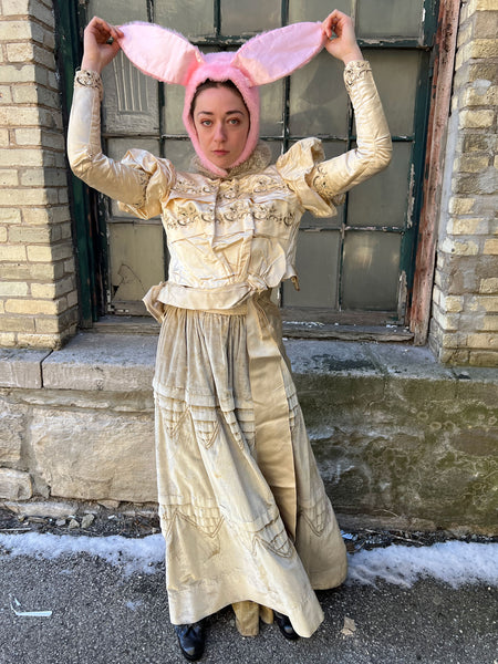 Antique 1880's Silk Puff Sleeved Bodice