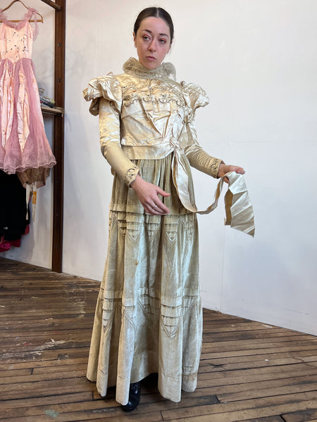 Antique 1880's Silk Puff Sleeved Bodice