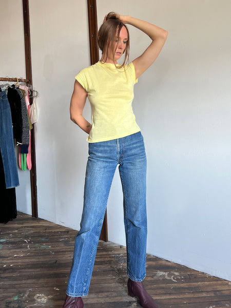 Vintage 1940's Yellow Cotton T-Shirt