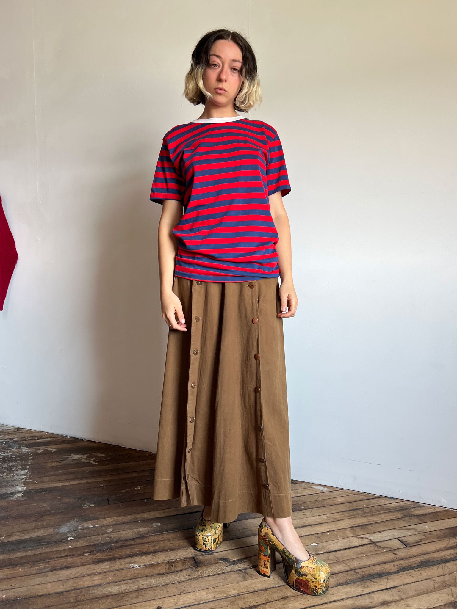 Vintage 1950's Striped Cotton T-Shirt