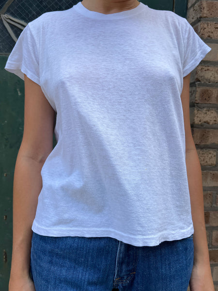 Vintage 1960's - 70's White Cotton T-Shirt #2