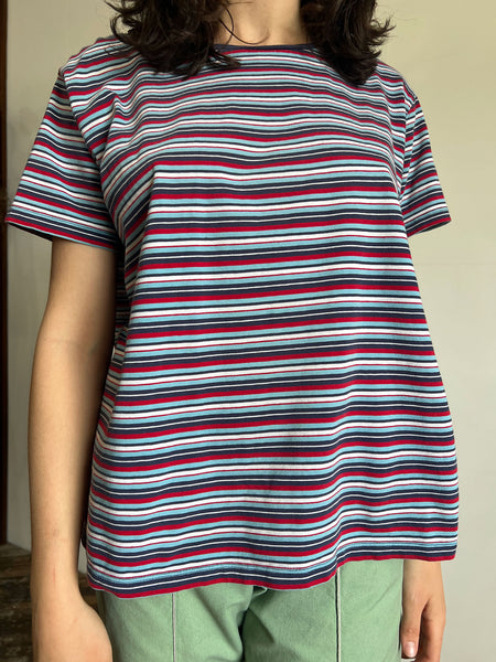 Vintage Cotton Striped T-Shirt