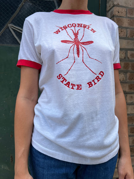 Vintage Wisconsin State Bird Ringer T-Shirt