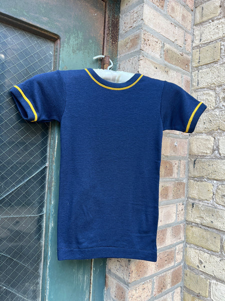 Vintage 1960's - 70's Blue Short Sleeve Shirt