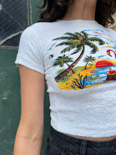 Vintage 1940's - 50's Terry FLORIDA Baby Tee