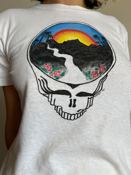 Vintage Hand Painted Grateful Dead T-Shirt, Circa 1980's