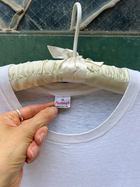 Vintage 1960's - 70's White Cotton T-Shirt #2