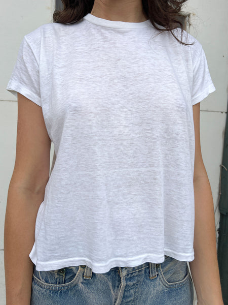 Vintage 1950's - 1960's White Paper Thin Cotton T-Shirt #2