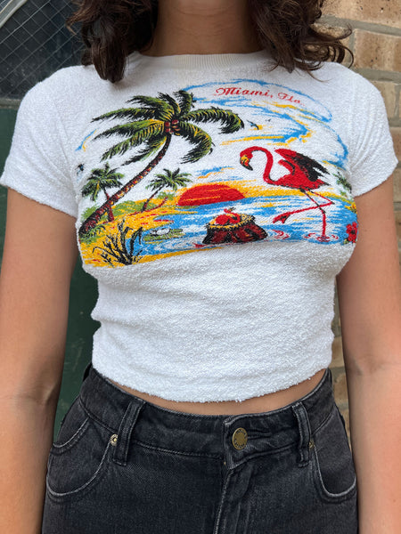 Vintage 1940's - 50's Terry FLORIDA Baby Tee