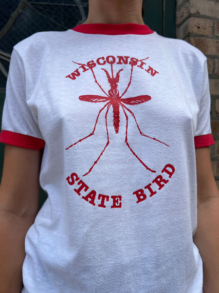 Vintage Wisconsin State Bird Ringer T-Shirt